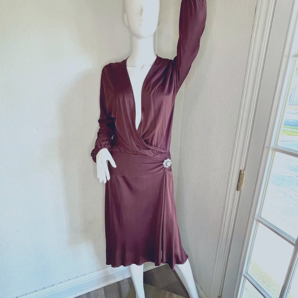 Elegant Drop Waist Dress with Asymmetrical Hem